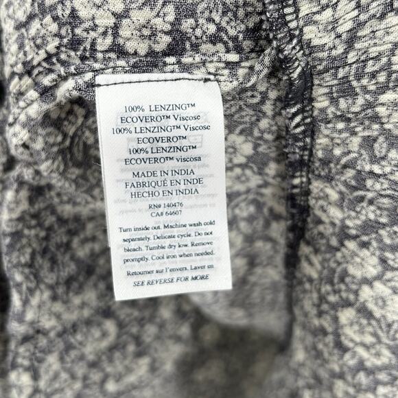 Faherty Dress Womens S Sirene Navy Tiered Mini White Ditsy Florals Knee Length - Picture 10 of 14